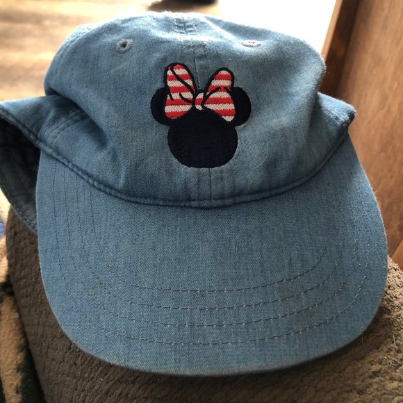 Disney Minnie Mouse blue 2017 4th July Child's Cotton Baseball cap hat elastic - Picture 1 of 2